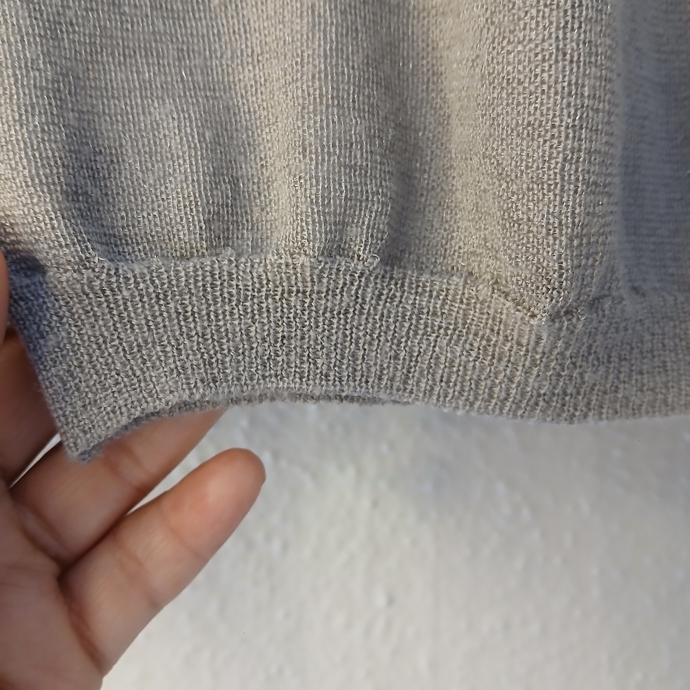 Pezerico Gray V-Neck Sweater - Picture 5 of 10